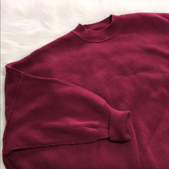 Free People Sweaters - FREE PEOPLE EASY STREET TUNIC SWEATER POMEGRANATE